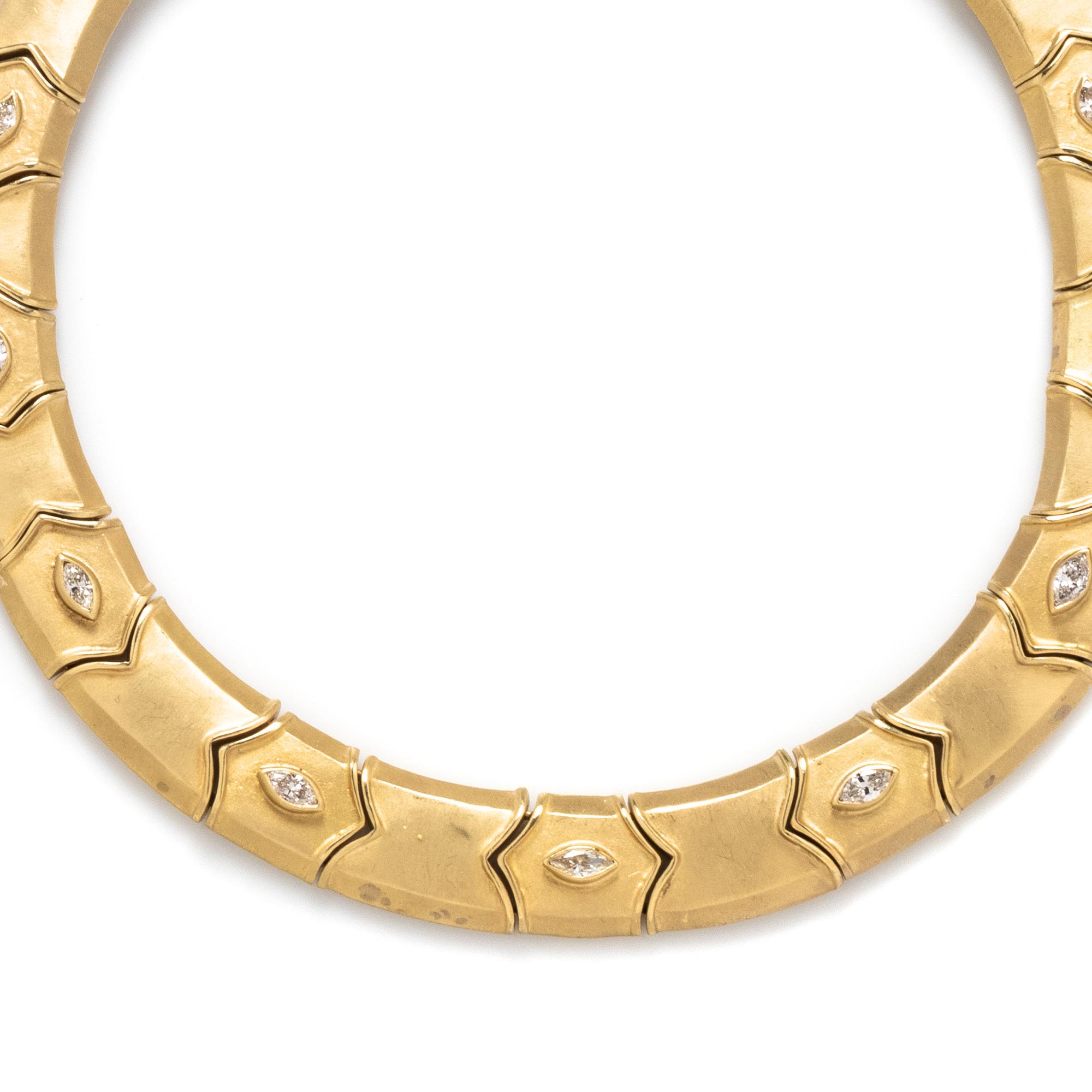 YELLOW GOLD AND DIAMOND NECKLACE