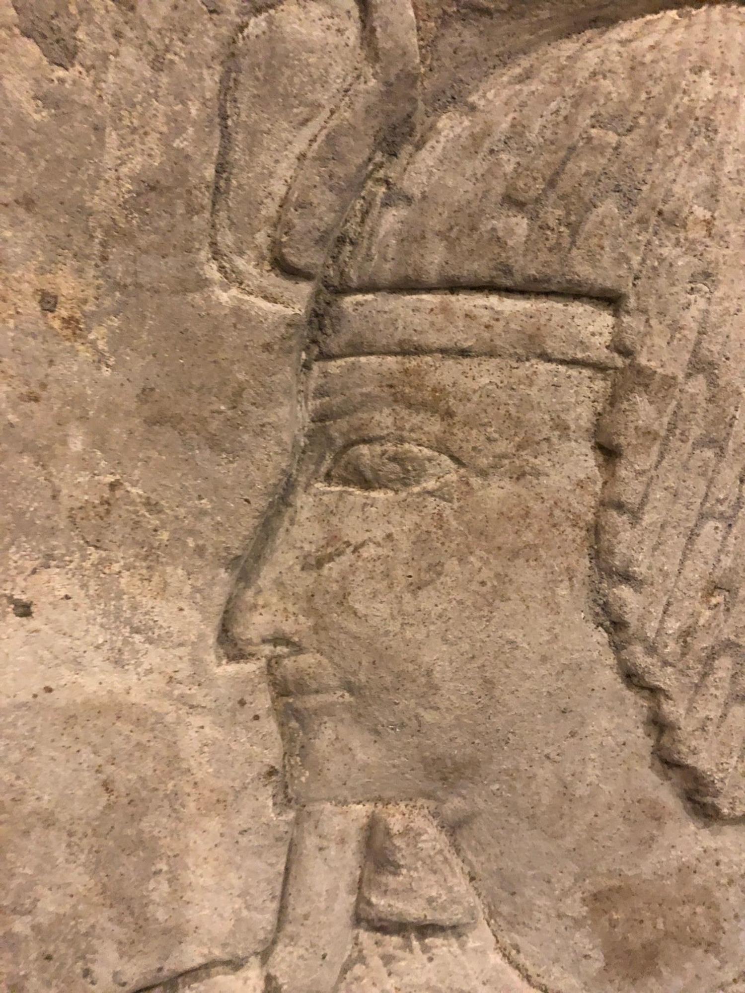 An Egyptian Limestone Carved Relief Profile of a Man — 20TH CENTURY
