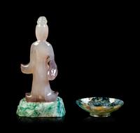 Two Chinese Hardstone Articles
