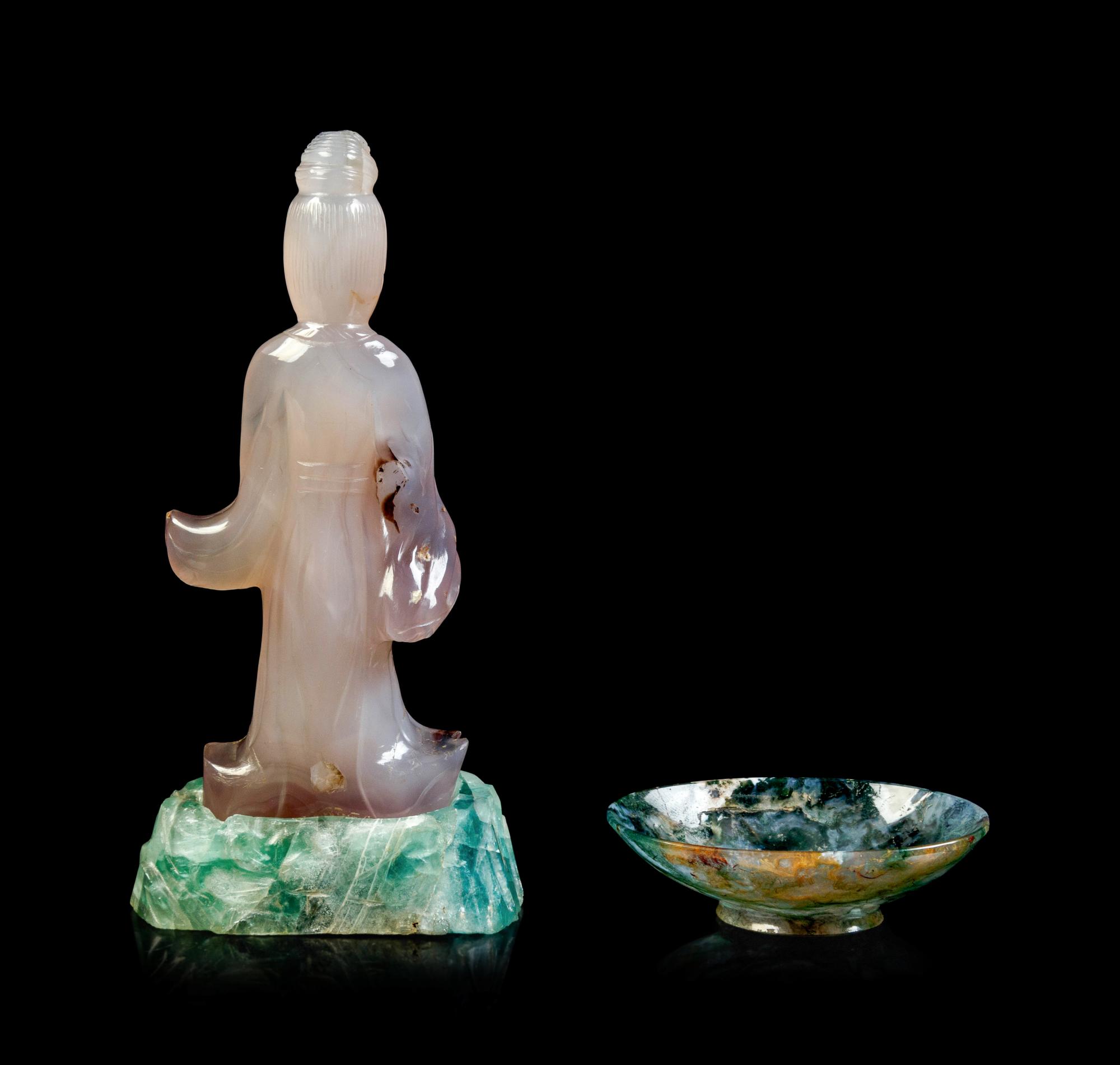 Two Chinese Hardstone Articles