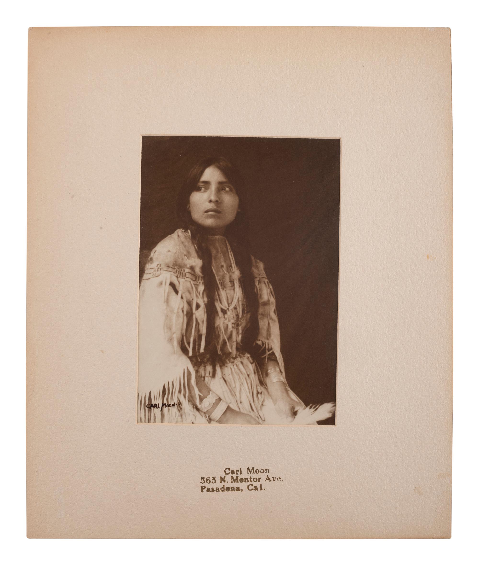 [NATIVE AMERICANS]. MOON, Carl (1879-1948). 3 photographs of Native American women and children.