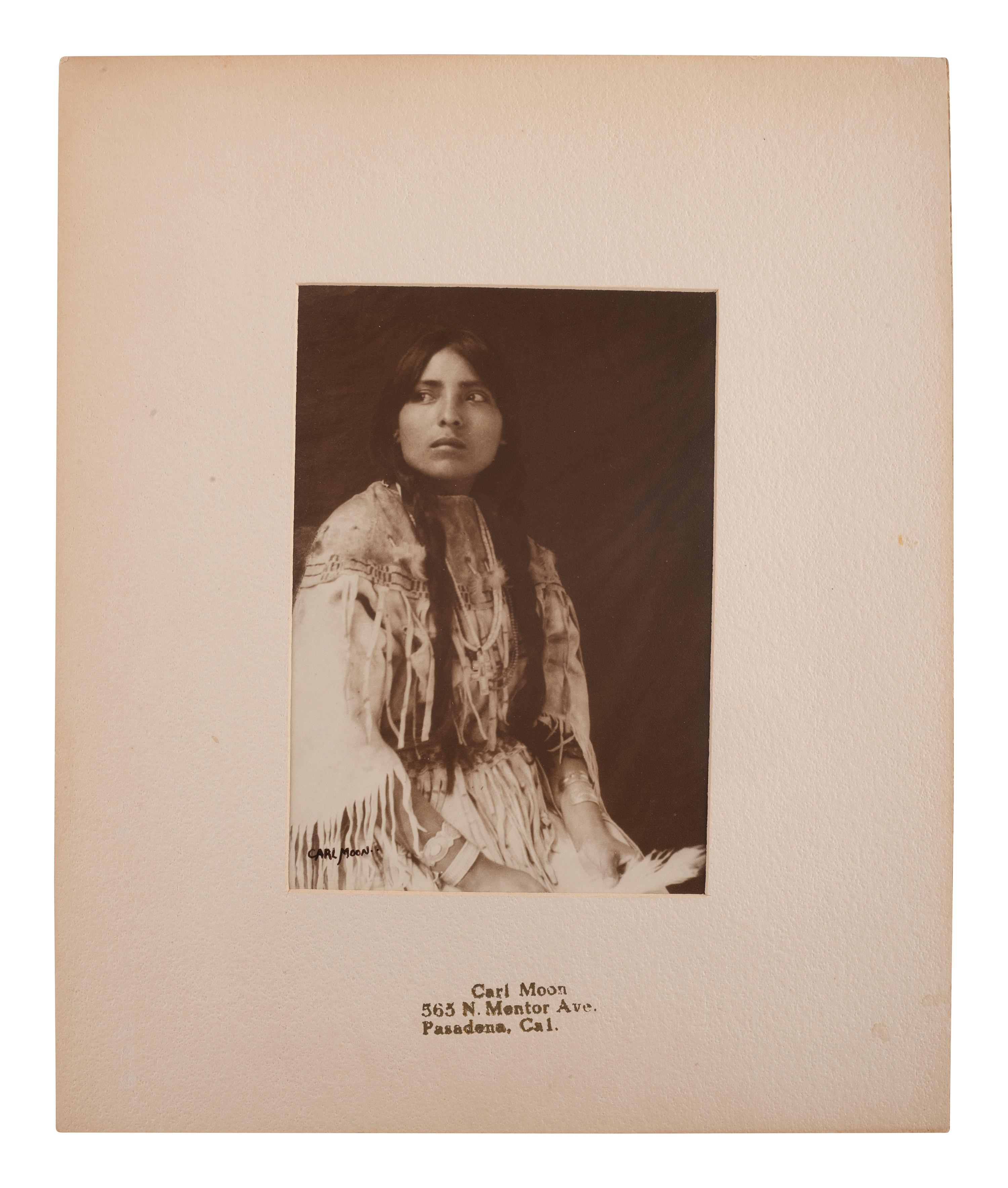 [NATIVE AMERICANS]. MOON, Carl (1879-1948). 3 photographs of Native American women and children.