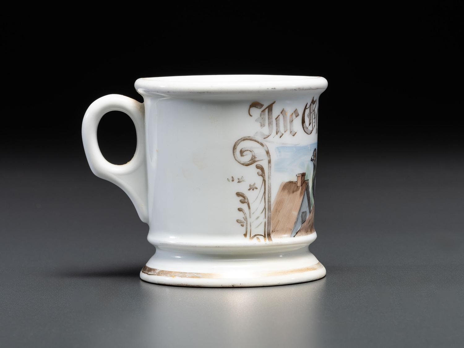 A Homing Pigeon Porcelain Occupational Shaving Mug