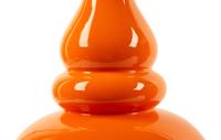 Two Orange Glazed Table Lamps — 20TH CENTURY