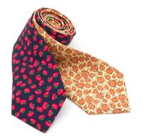 A Pair of Hermes Silk Ties, 3.5" wide.