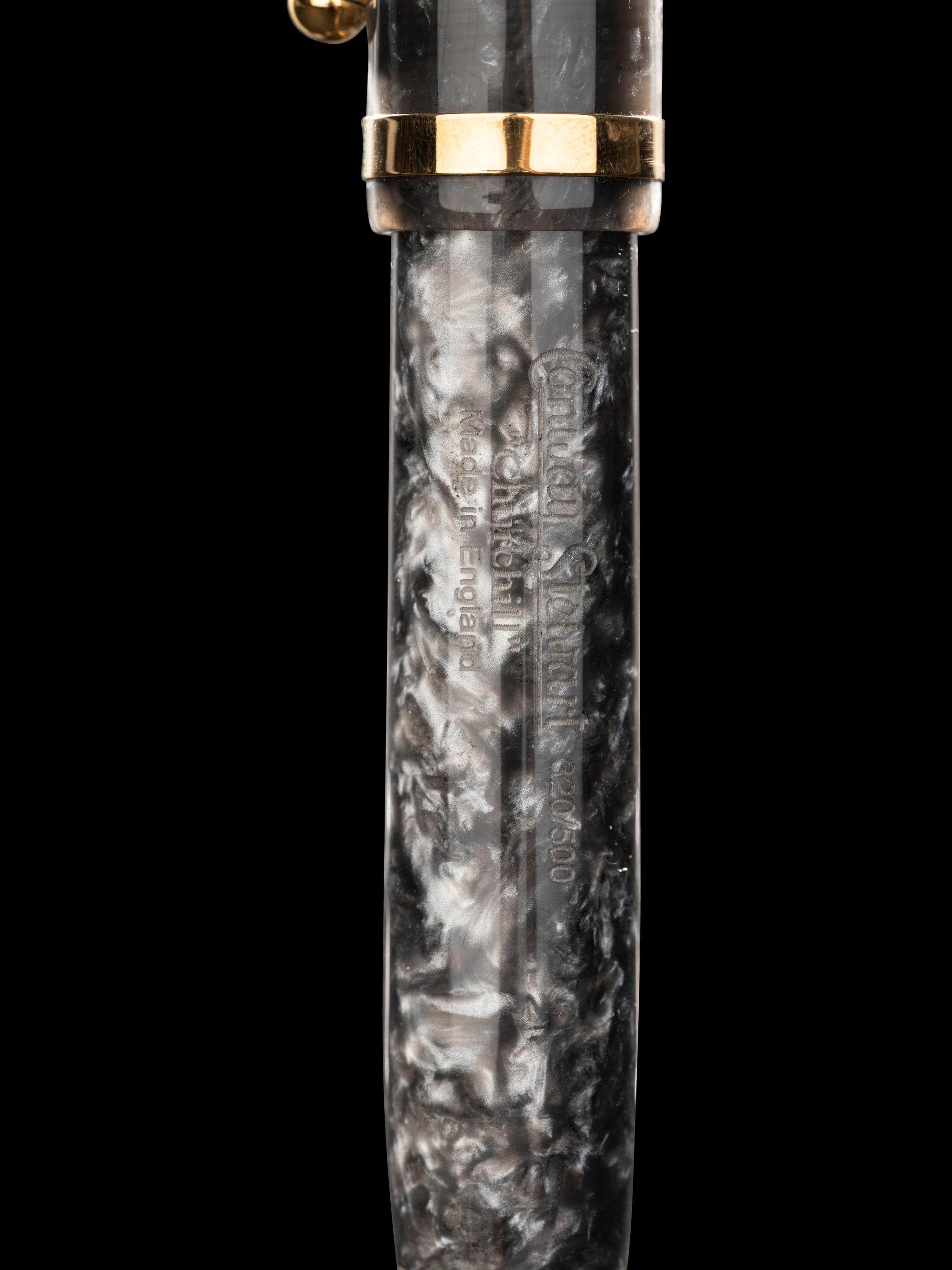 Conway Stewart: Churchill-Grey Limited Edition Fountain Pen and Ink Set