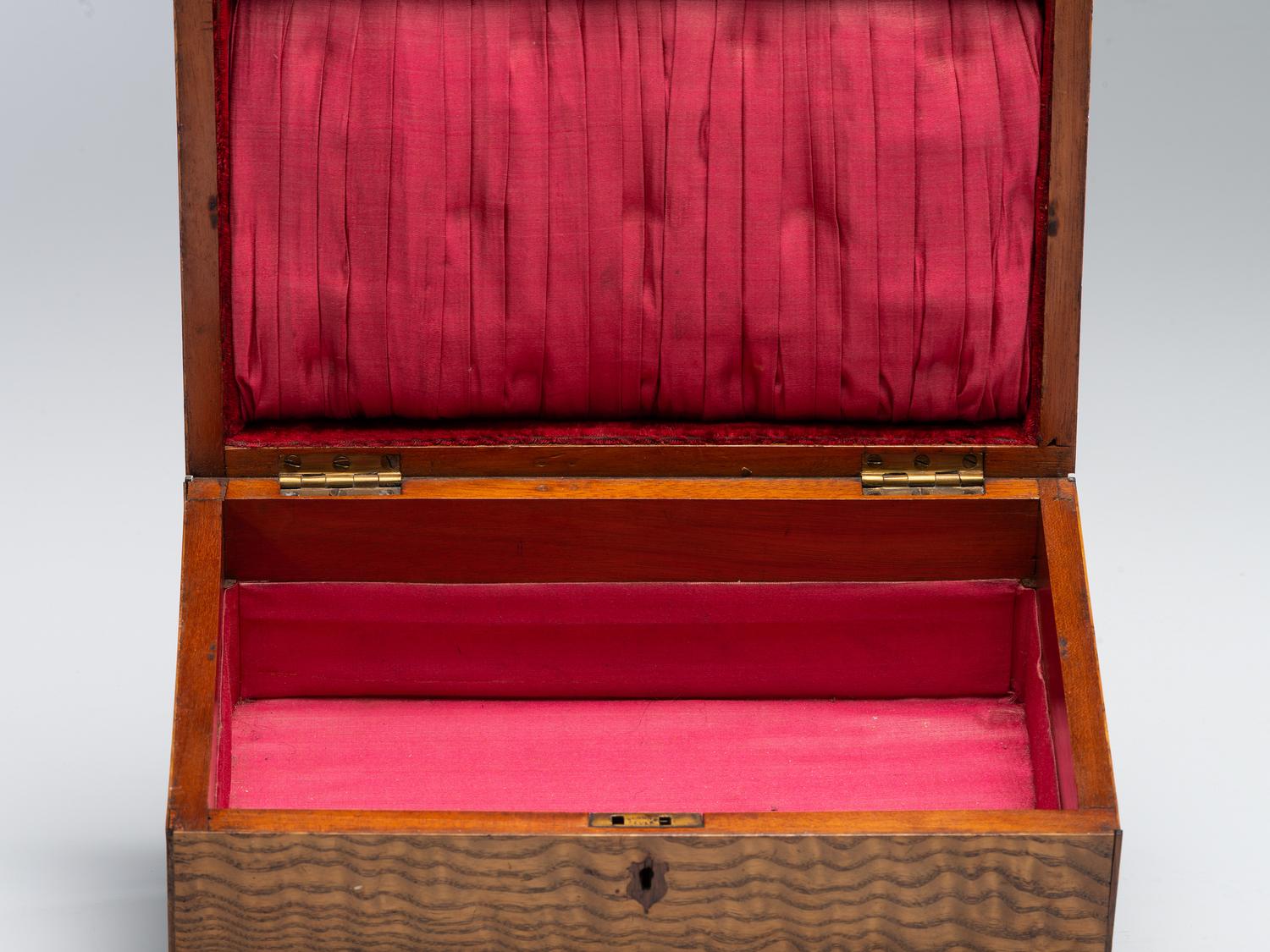 An Ash and Marquetry Sewing Box