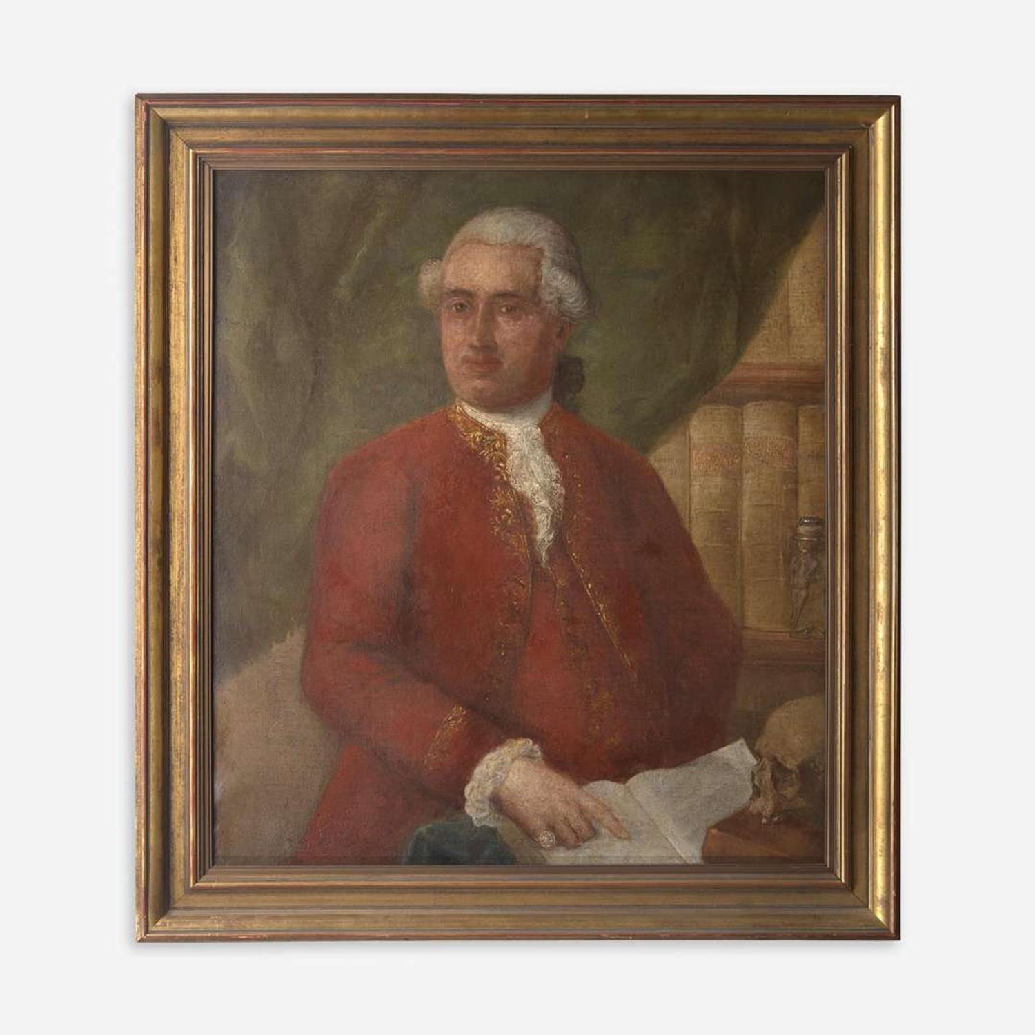 Alessandro Longhi (Italian, 1733–1813) Portrait of a Scholar in his Study