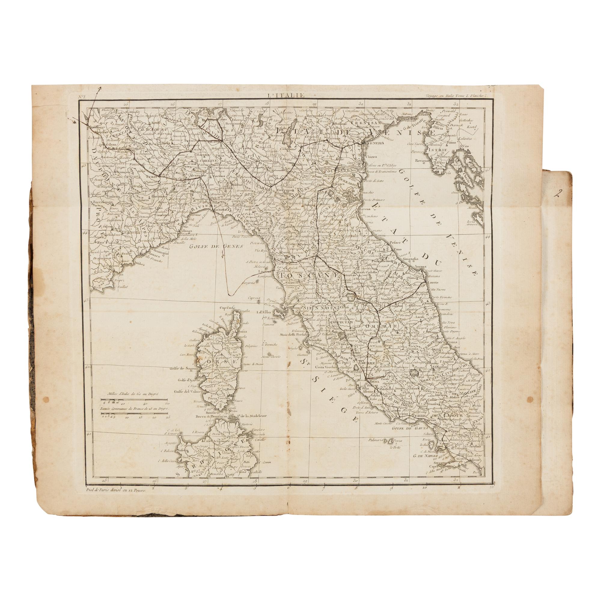 [Travel & Exploration] Lalande, Joseph Jérôme Lefrançois de. Voyage d'un françois en Italie