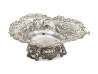 An English Silver Candy Dish — Maker's mark obscured, Birmingham 20th Century