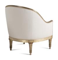 A Pair of Ebanista Silvered Wood Bergeres