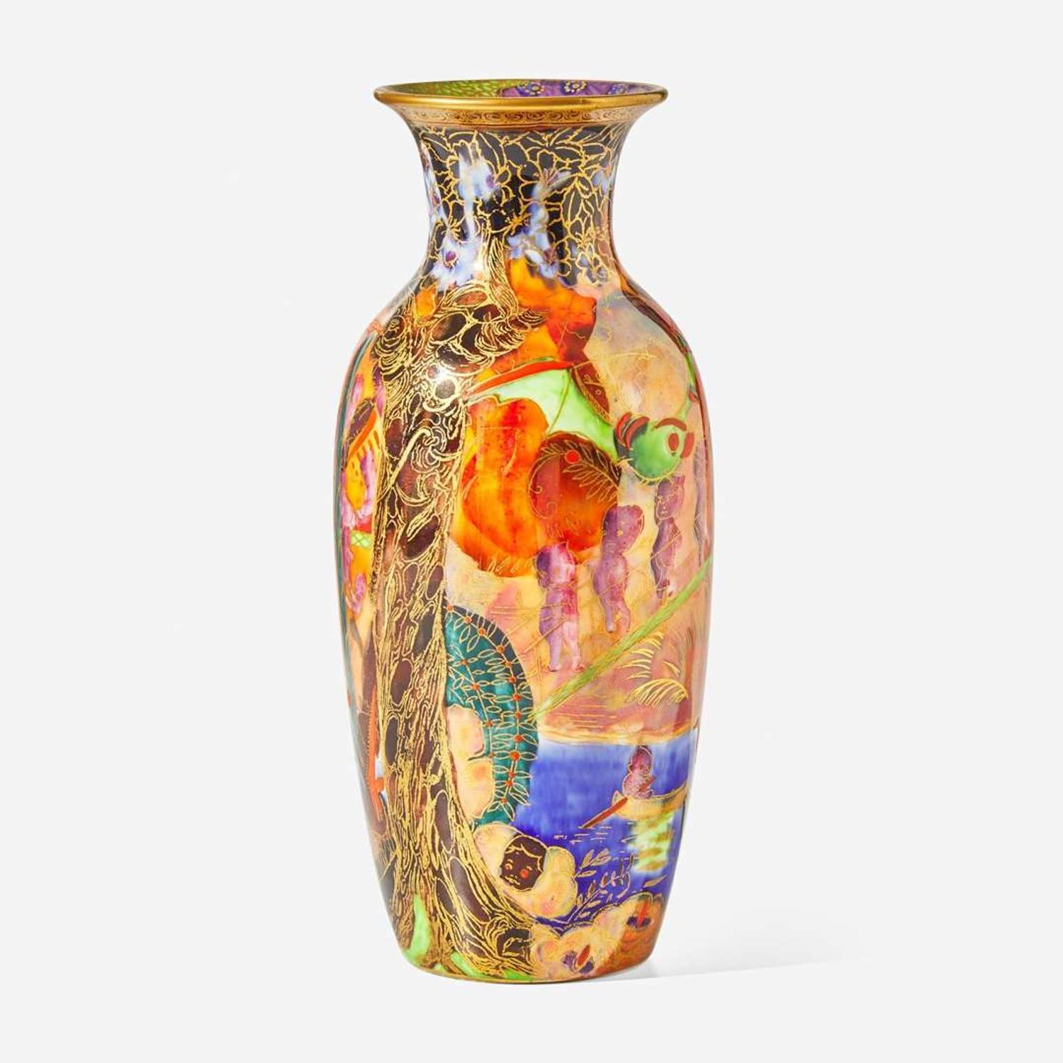 A Wedgwood Fairyland Lustre "Imps on a Bridge" Vase UK, circa 1925