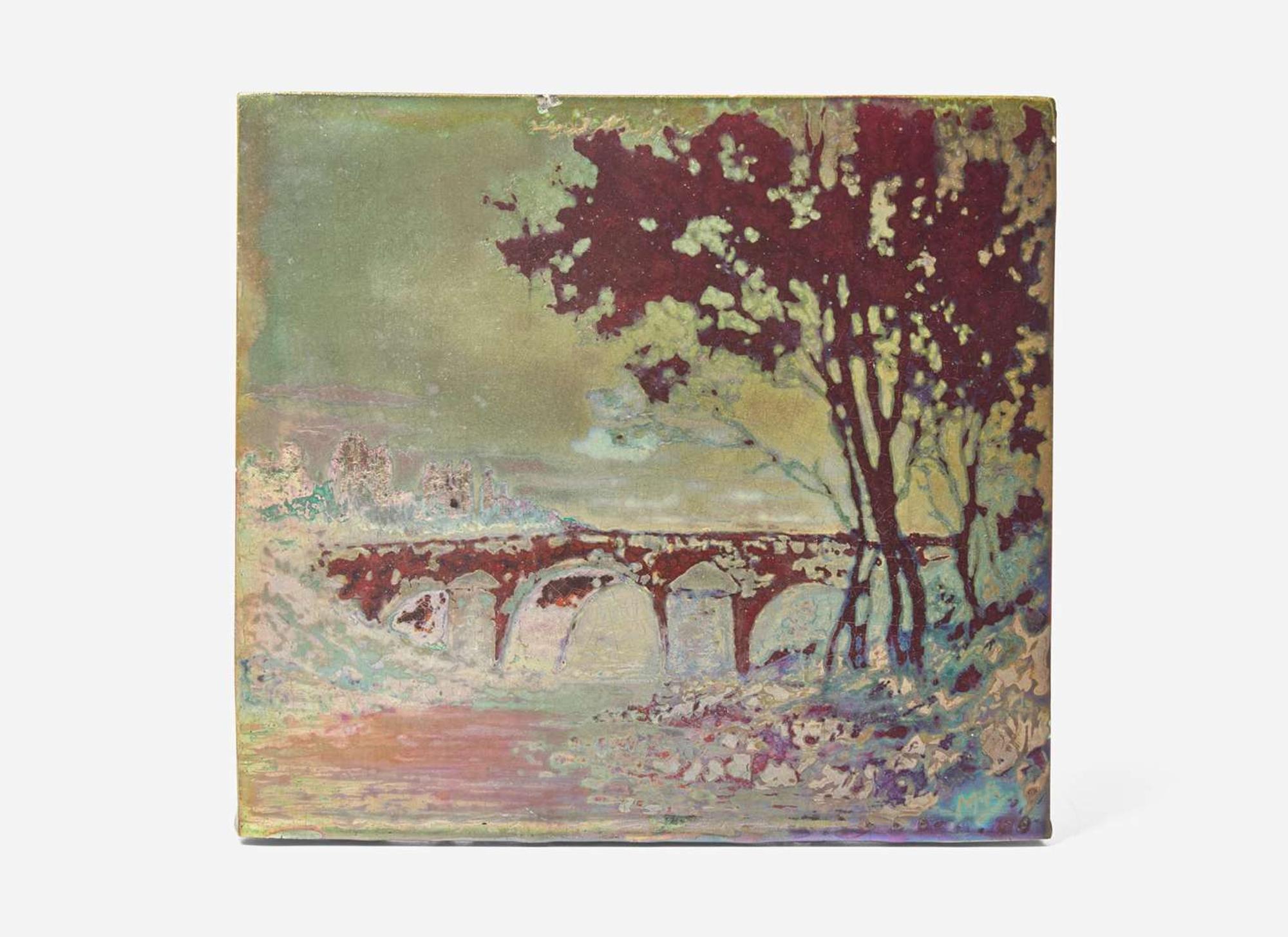 Marius Alexandre for Clement Massier, Lustre Glaze Wall Plaque