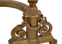 A Pair of Napoleon III Style Brass Andirons
