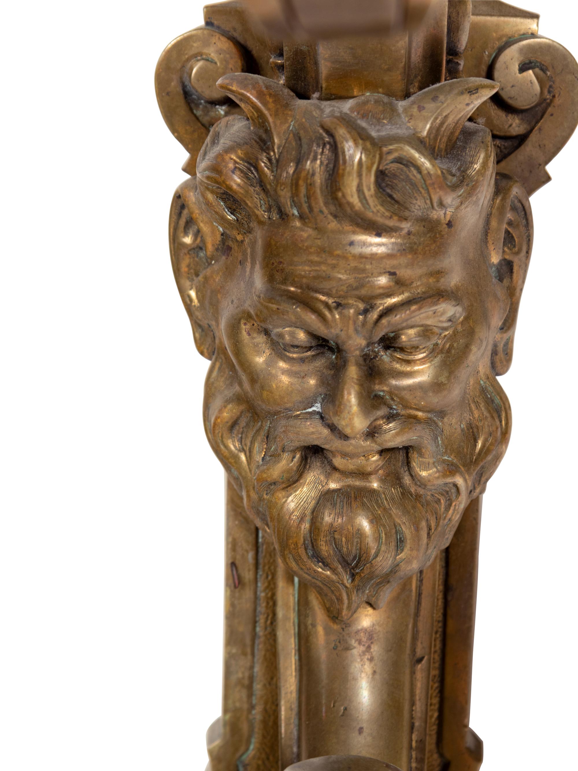 A Neoclassical Bronze Two-Light Sconce