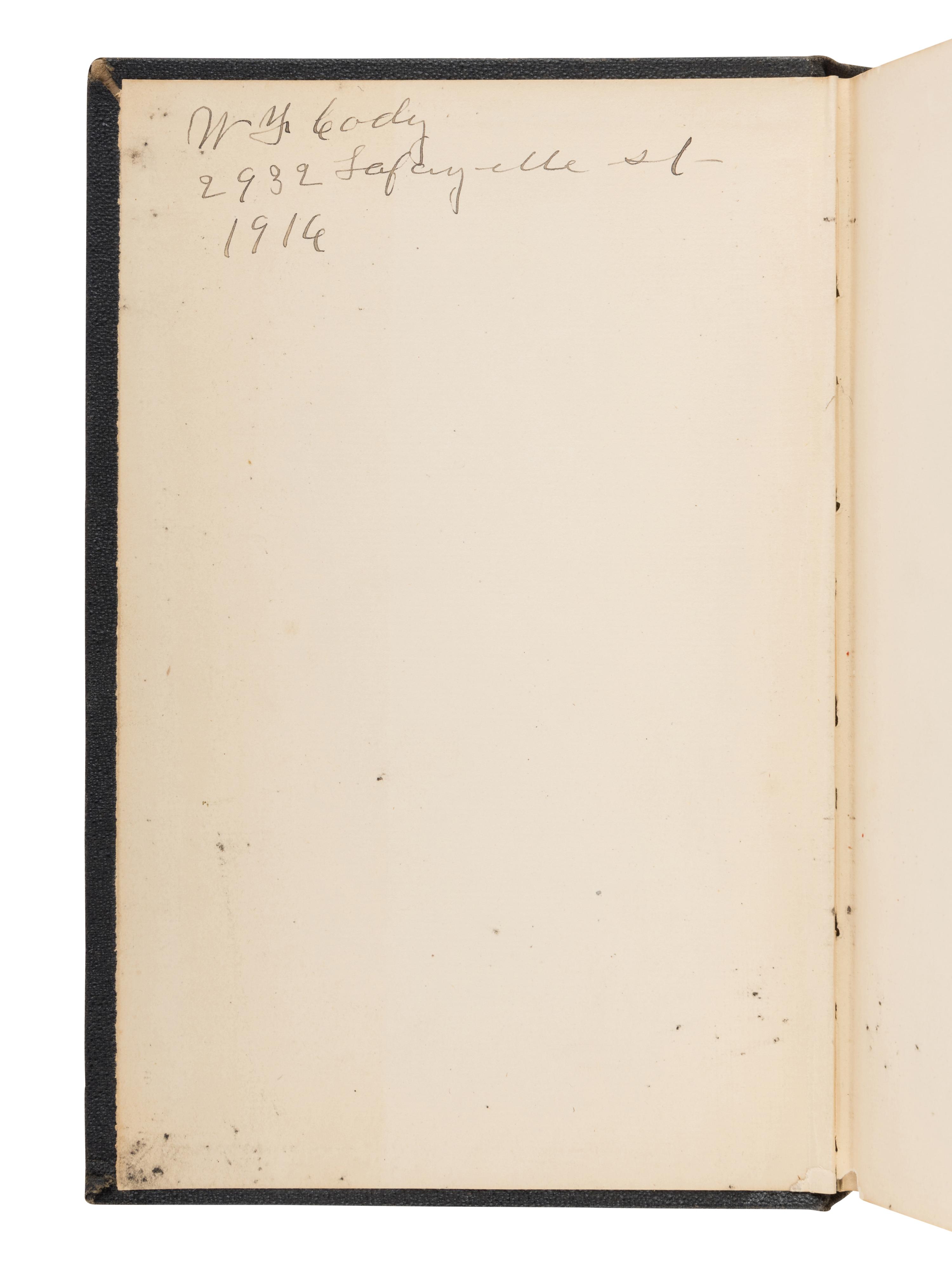 [CODY, William Frederick (“Buffalo Bill”) (1846-1917), his copy.] KERCHEVAL, Samuel (1767-1845). A History of the Valley of Virginia . Woodstock, VA: W.N. Grabill, 1902.