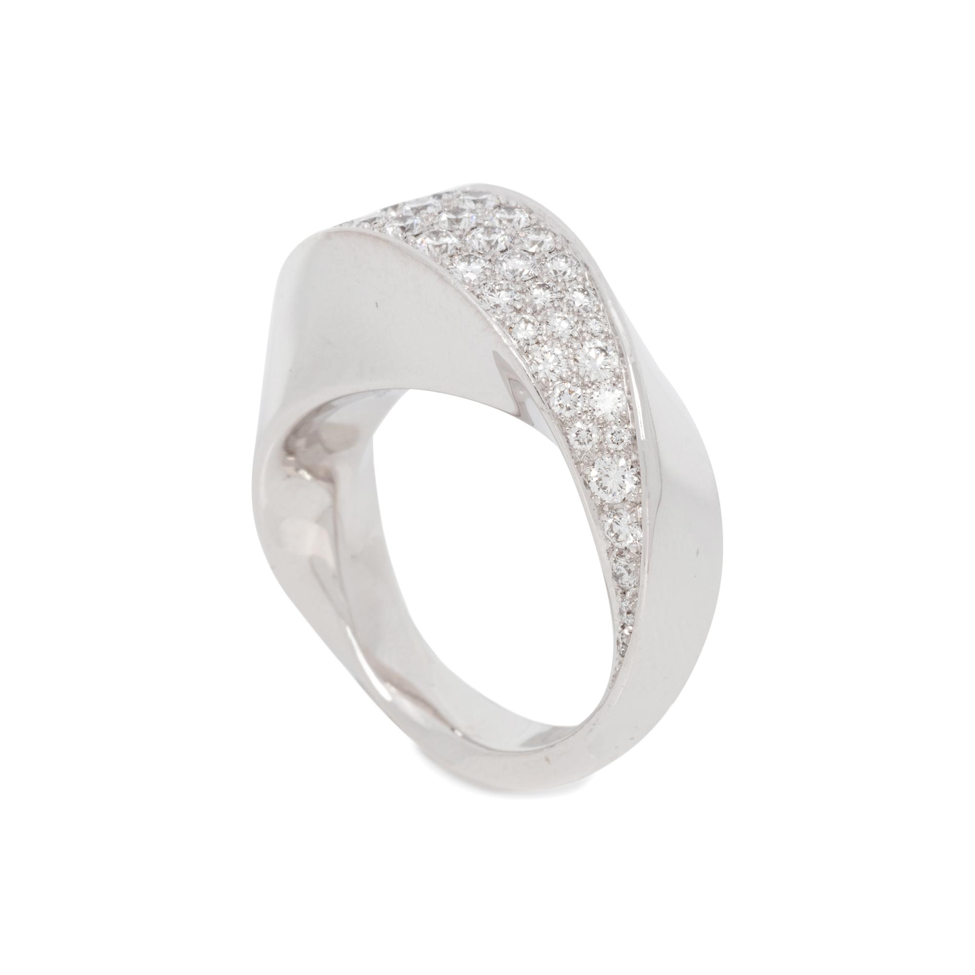 CARTIER, WHITE GOLD AND DIAMOND RING