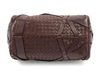 Bottega Veneta Studded Dark Brown Intrecciato Duffel,