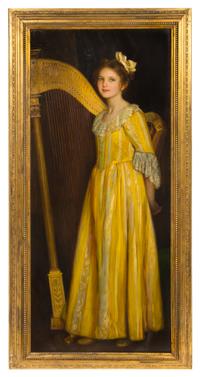 William John Whittemore, (American, 1860-1955), Girl with a Harp, 1907