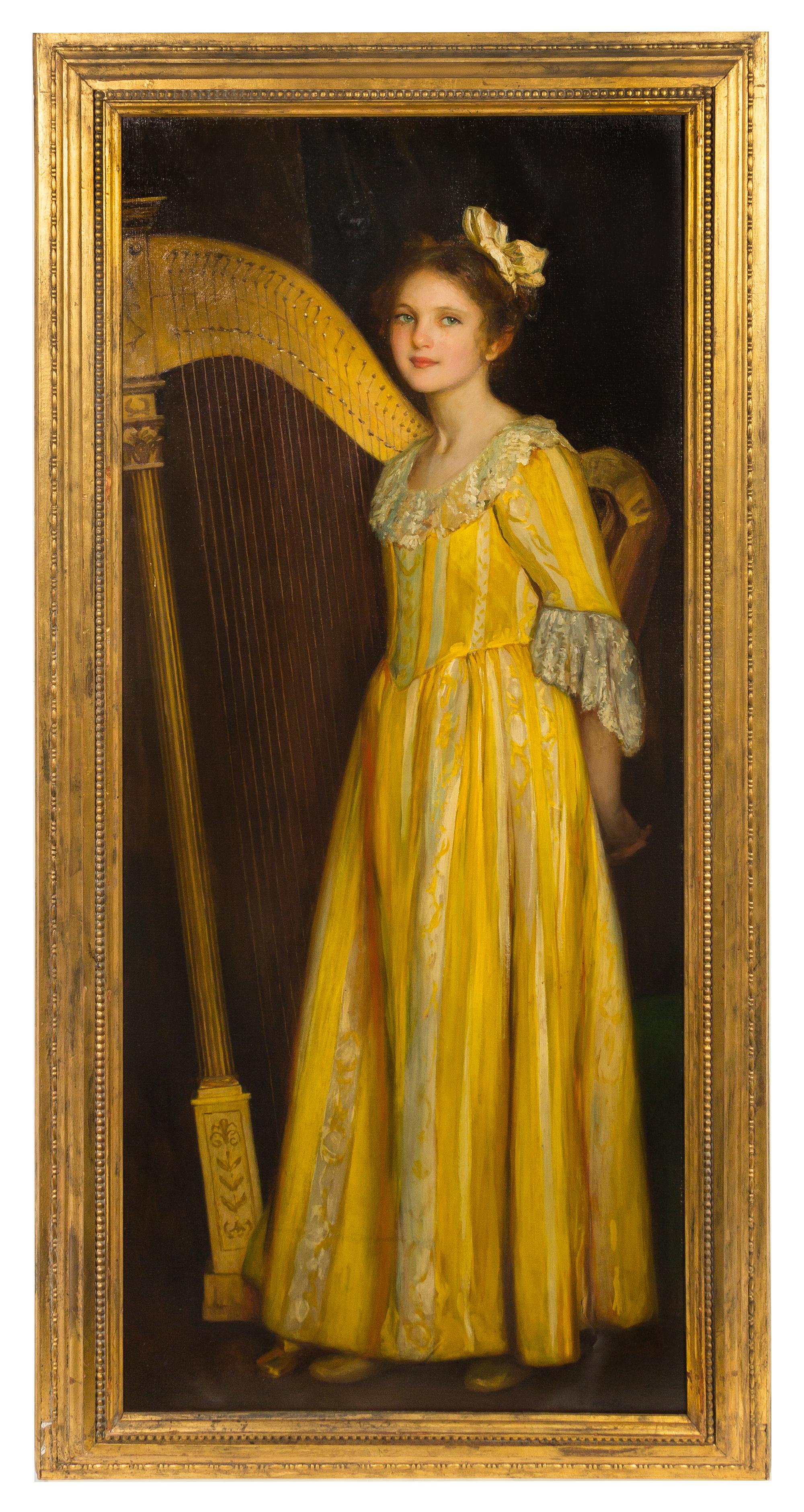 William John Whittemore, (American, 1860-1955), Girl with a Harp, 1907