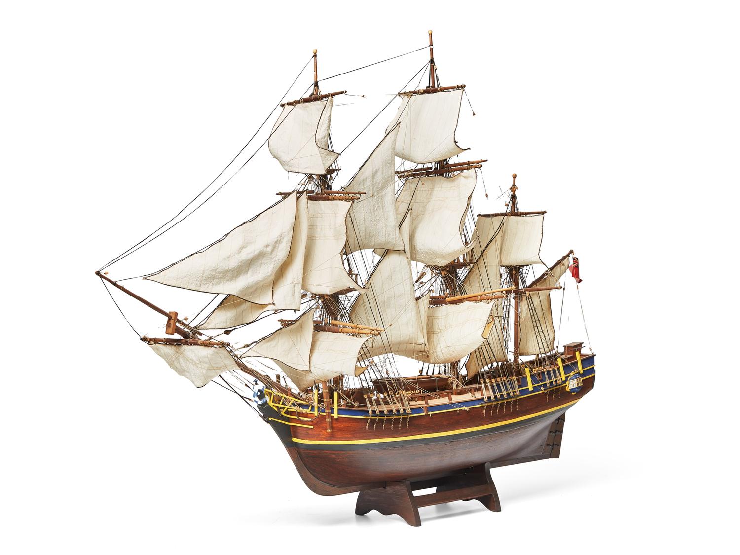 A Model of the British Ship HMS Bounty as it Appeared in 1783