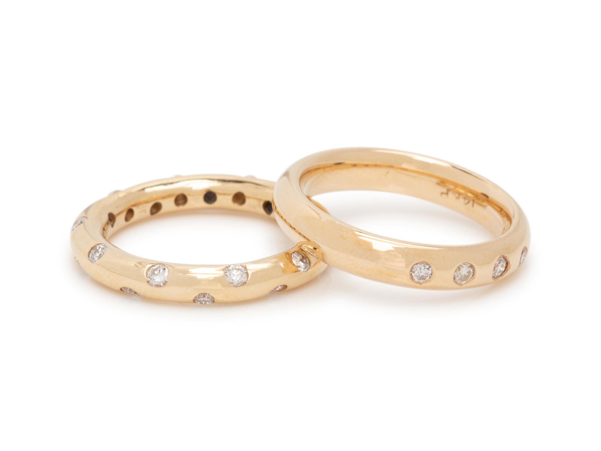 COLLECTION OF YELLOW GOLD AND DIAMOND RINGS