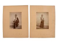 SHINDLER, Antonio Zeno (1823-1899), photographer. A group of 8 albumen photographs of Sac & Fox, Iowa, and Kaw Indians. [Washington, DC, ca 1868-1869].