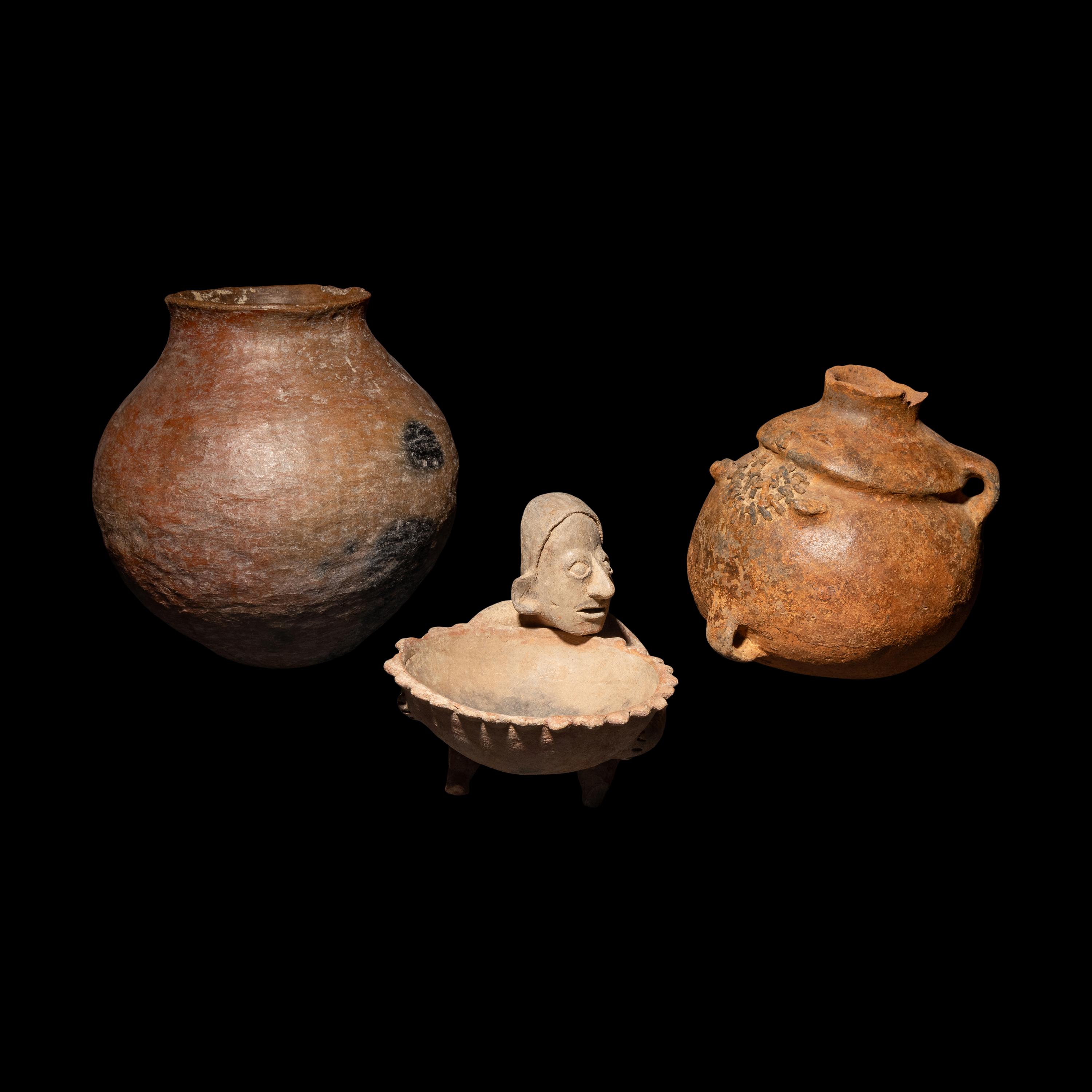 A Group of 3 Pre-Columbian Terracotta Objects