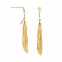 H. Stern, Yellow Gold and Diamond Feather Earrings