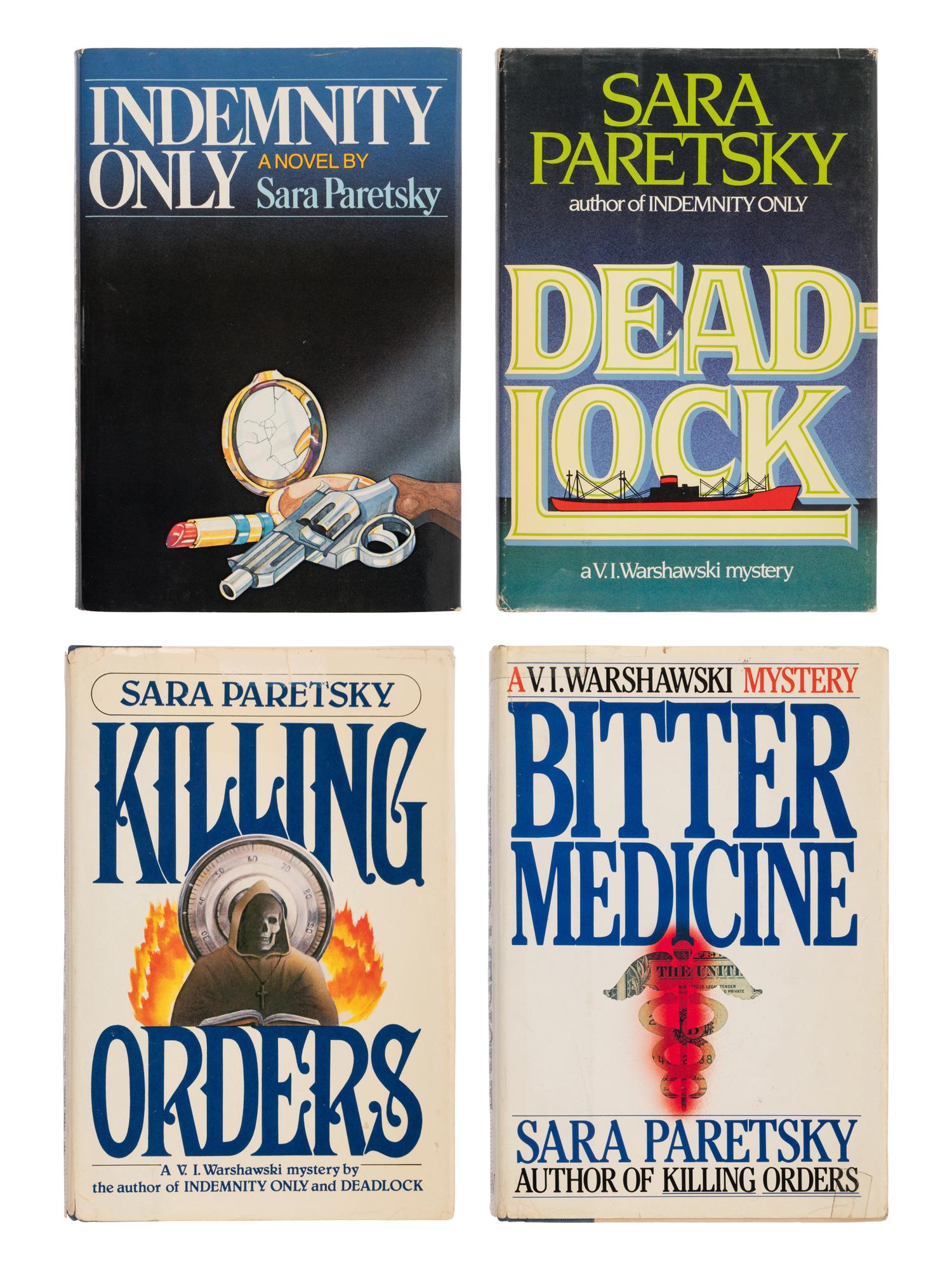 PARETSKY, Sara (b. 1947). A group of 4 FIRST EDITIONS, comprising: