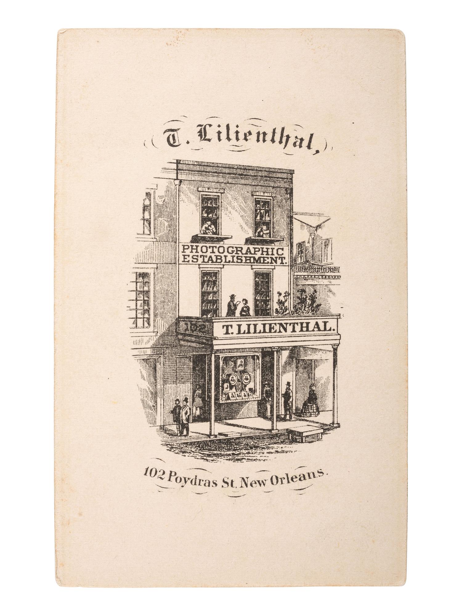 [CIVIL WAR]. LILIENTHAL, Theodore, photographer. CDV of the USS Milwaukee . New Orleans, Louisiana: ca 1860s.