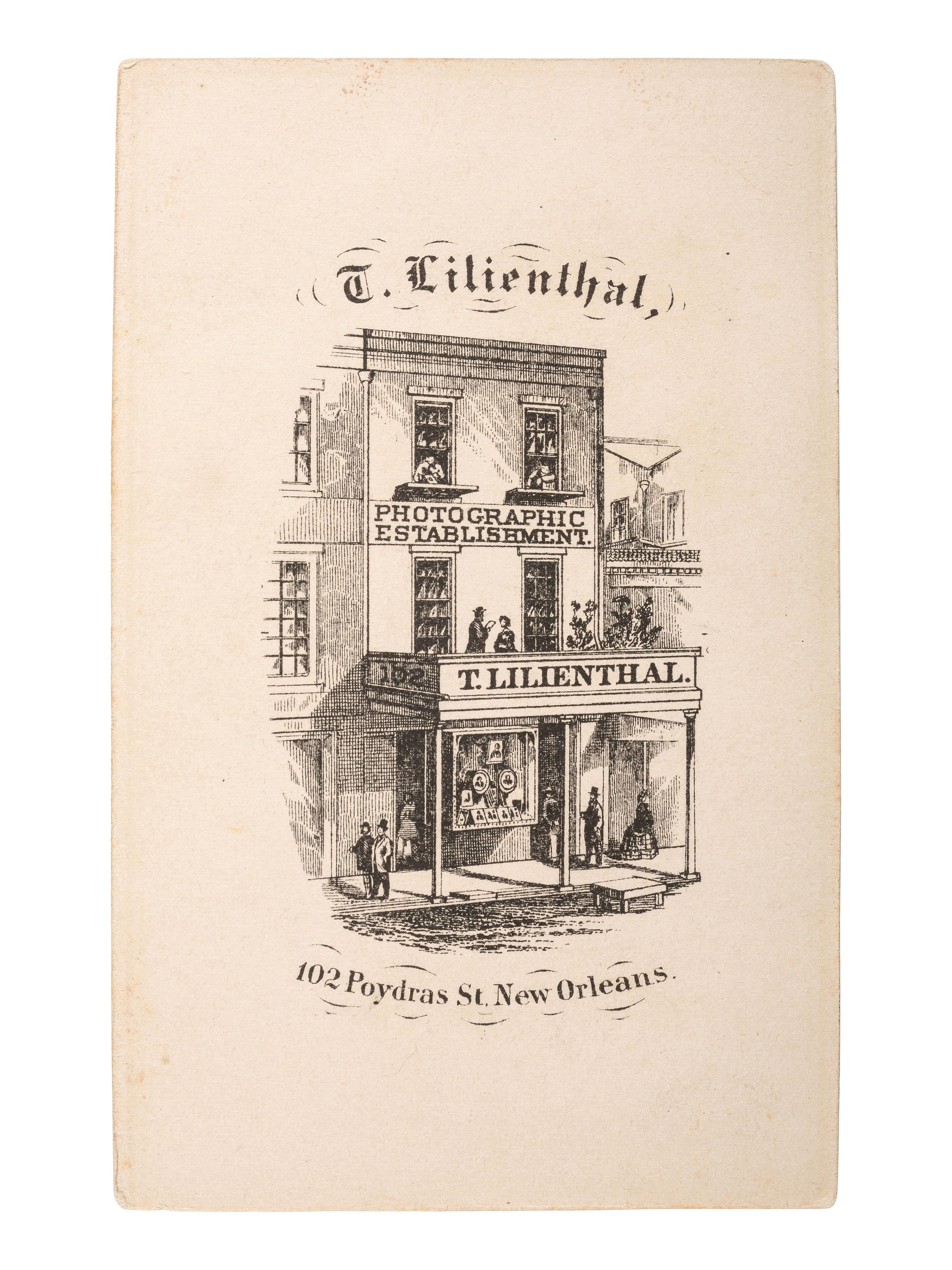 [CIVIL WAR]. LILIENTHAL, Theodore, photographer. CDV of the USS Milwaukee . New Orleans, Louisiana: ca 1860s.