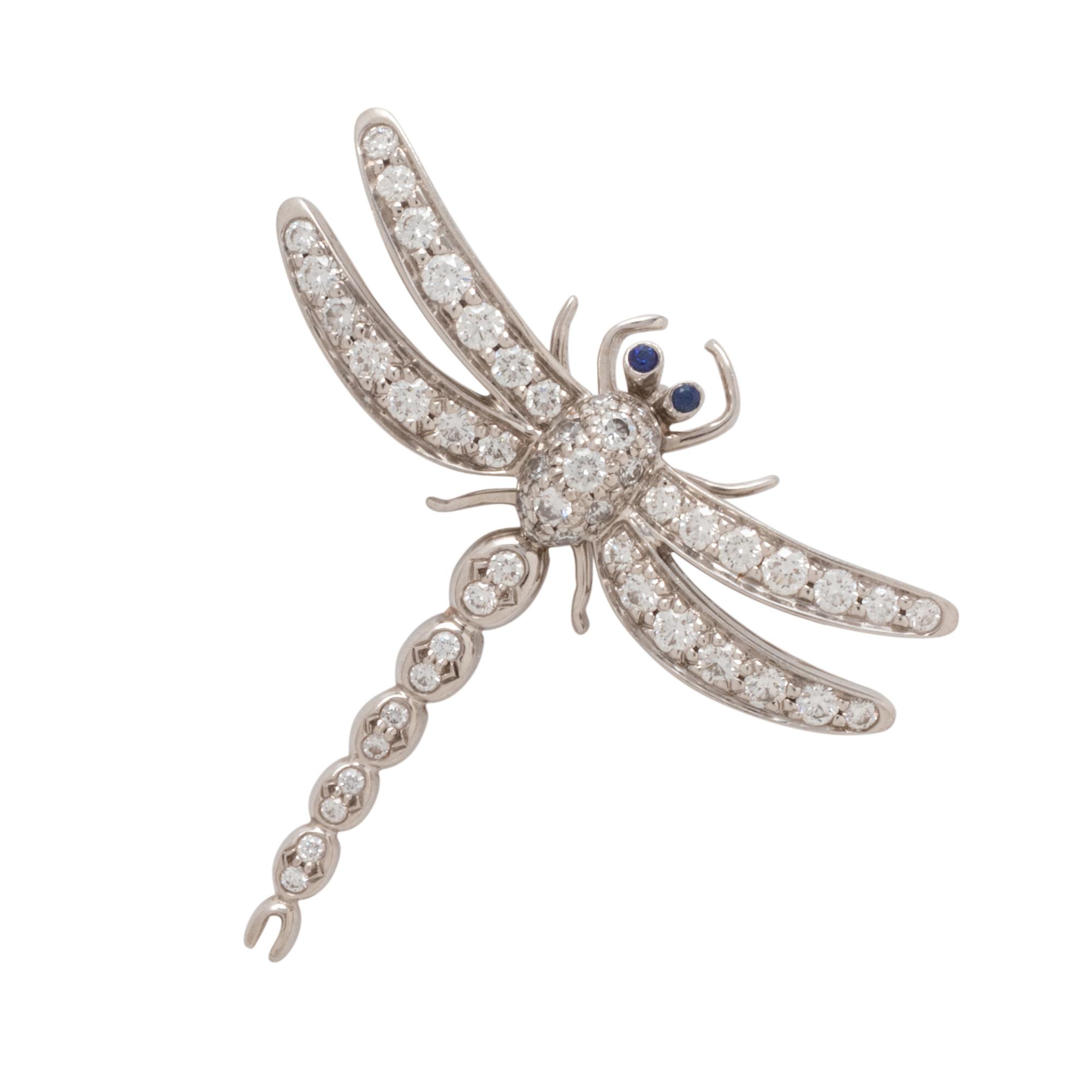 TIFFANY & CO., PLATINUM AND DIAMOND 'ENCHANT' DRAGONFLY BROOCH