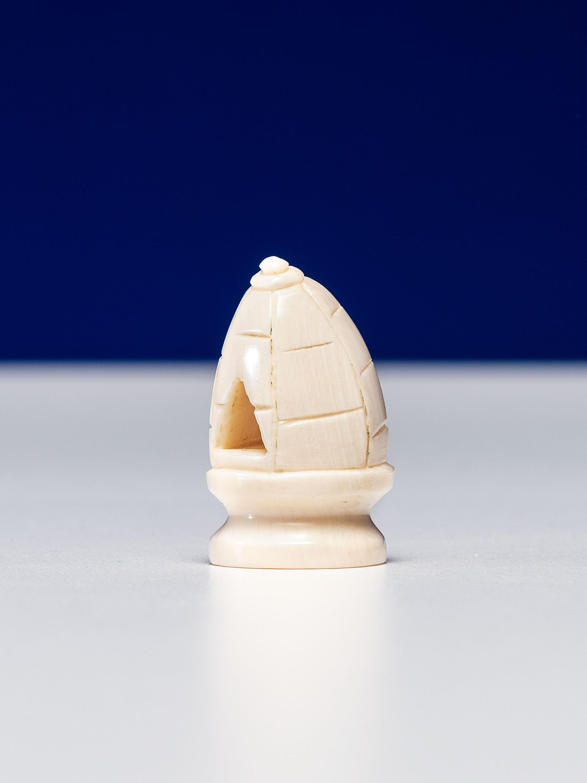 Inuit Carved Walrus Ivory Chess Set