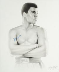 A Muhammad Ali Signed Autograph Print (Beckett Authentication Services Letter),