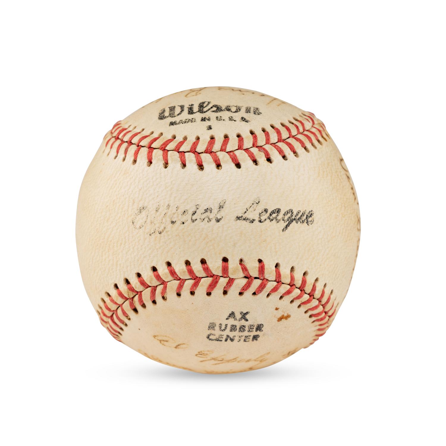 A 1948 Milwaukee Brewers Team Signed Autograph Baseball