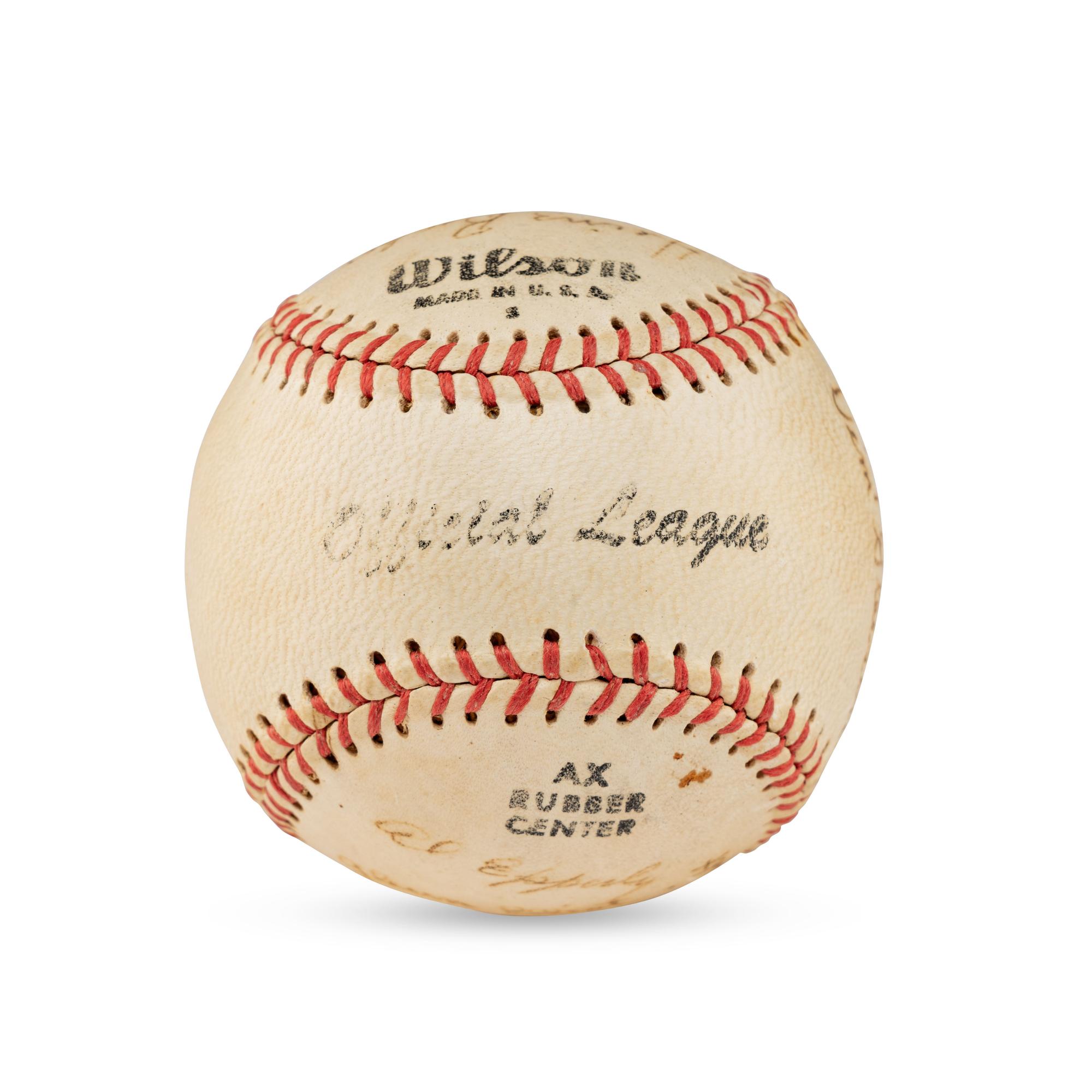A 1948 Milwaukee Brewers Team Signed Autograph Baseball
