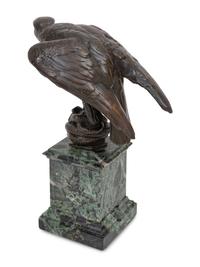 A French Bronze Model of an Eagle Clutching a Snake