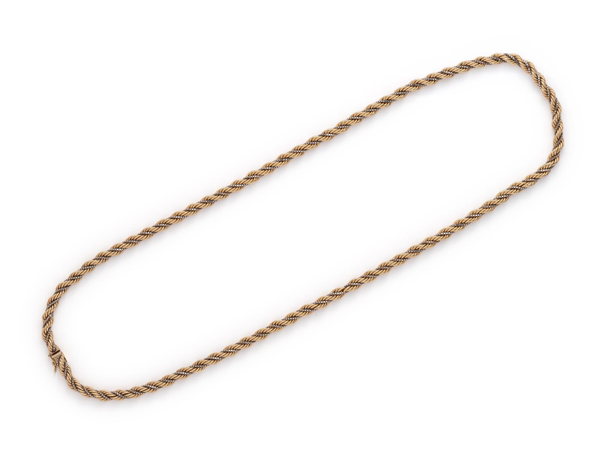 BICOLOR GOLD LONGCHAIN NECKLACE