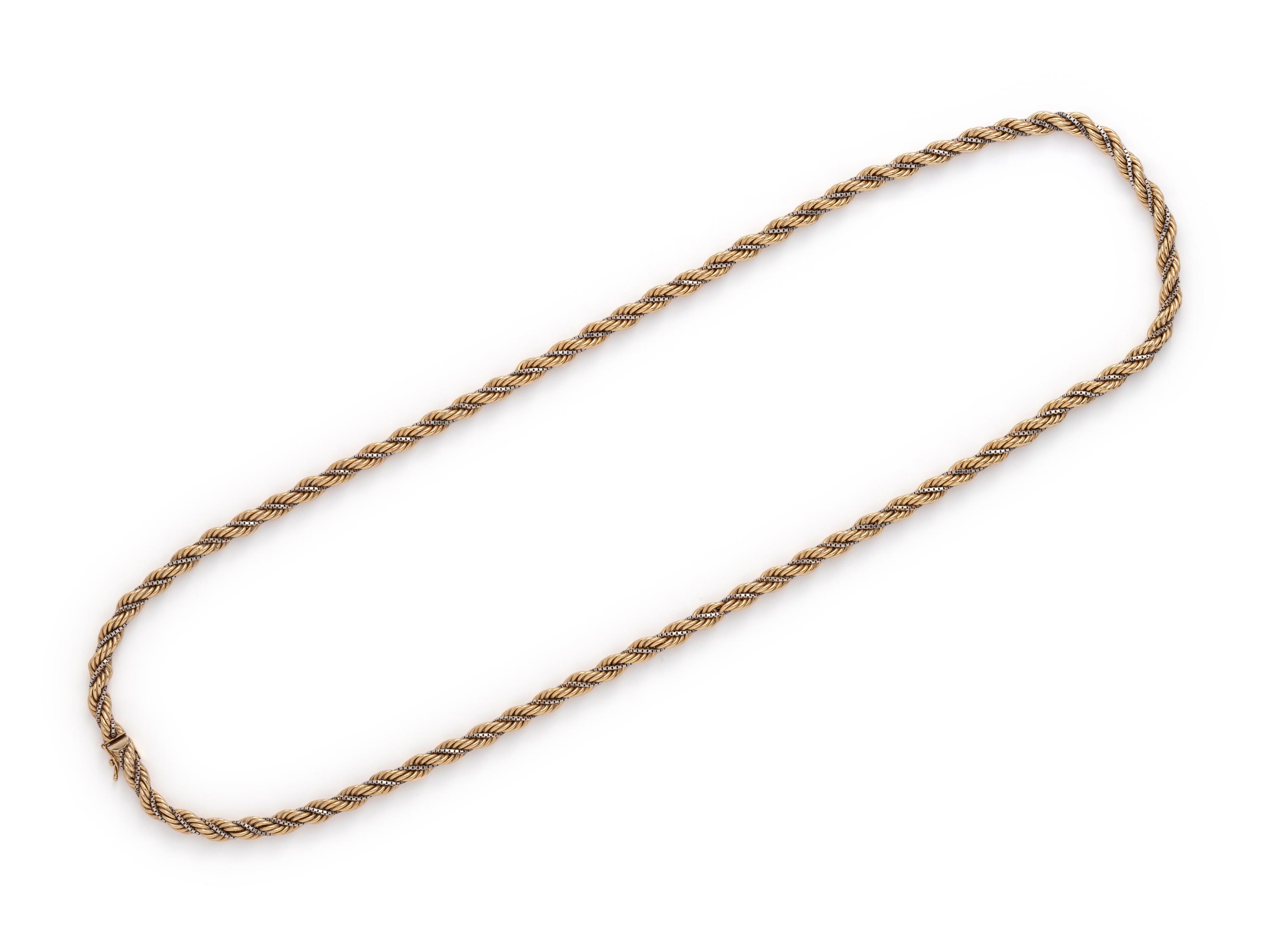 BICOLOR GOLD LONGCHAIN NECKLACE