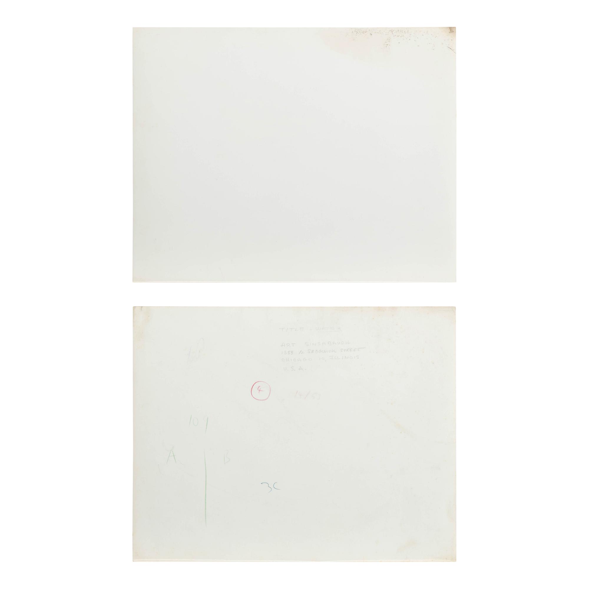 Art Sinsabaugh (American, 1924-1983) — Water and Untitled (two works)