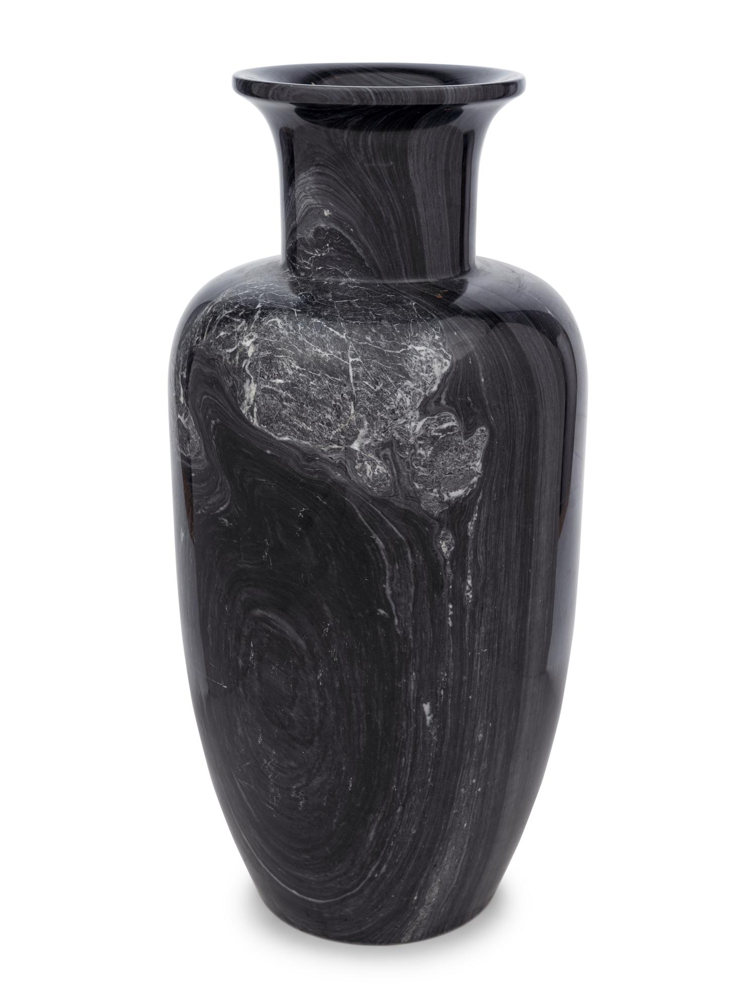 A Modern Black Marble Vase