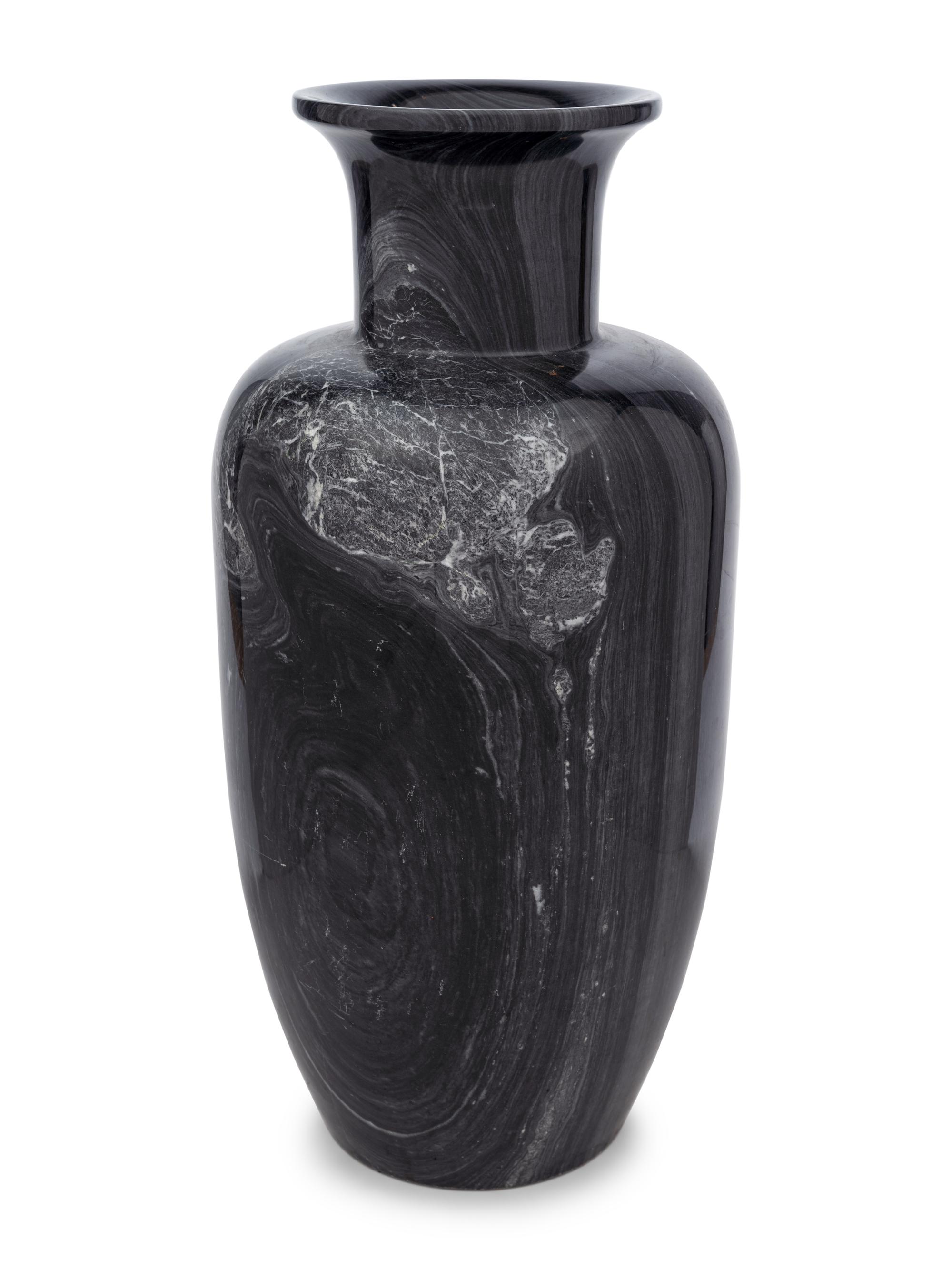 A Modern Black Marble Vase