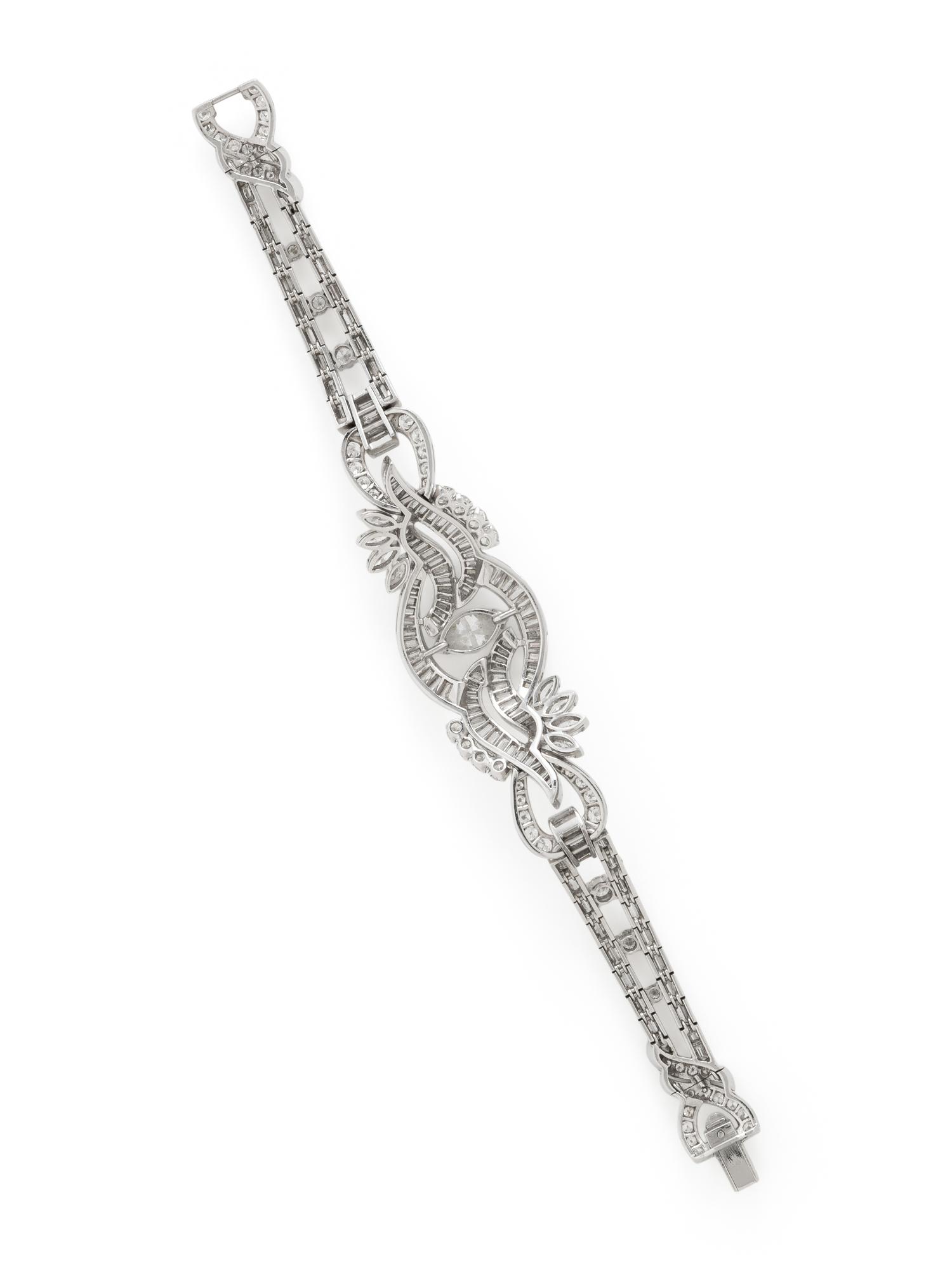 PLATINUM AND DIAMOND BRACELET