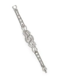 PLATINUM AND DIAMOND BRACELET