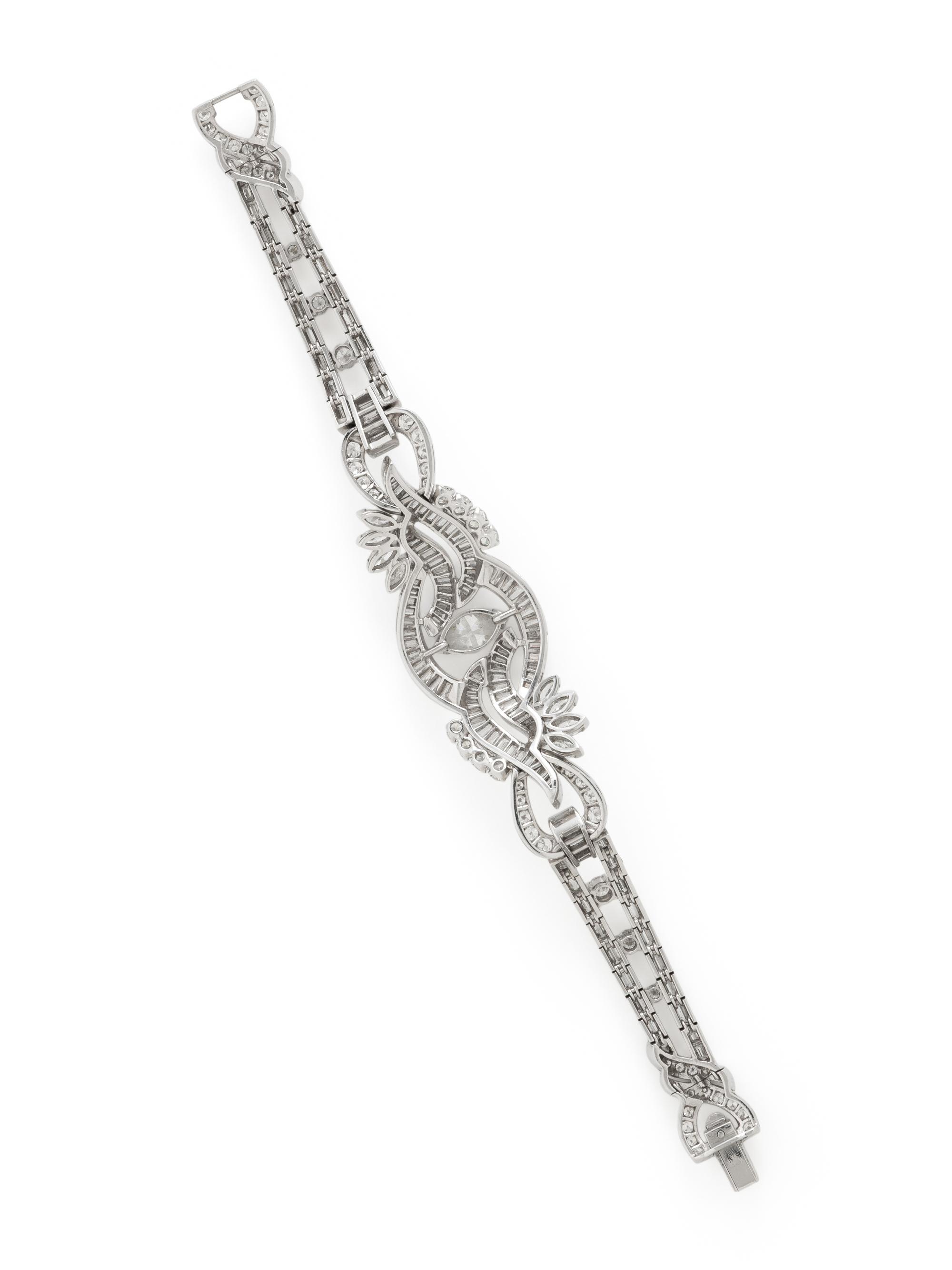 PLATINUM AND DIAMOND BRACELET