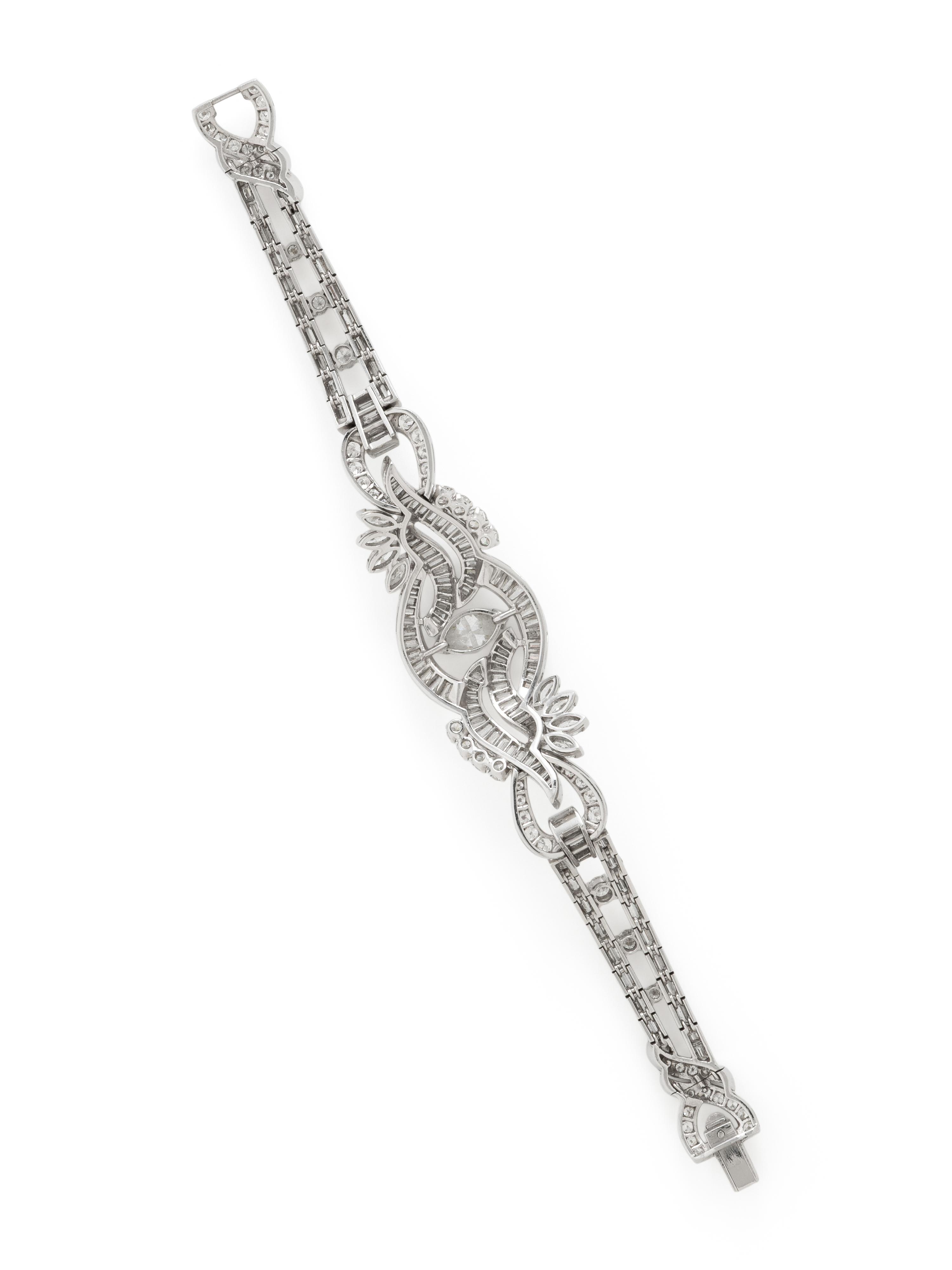 PLATINUM AND DIAMOND BRACELET