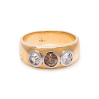 COLORED DIAMOND AND DIAMOND RING