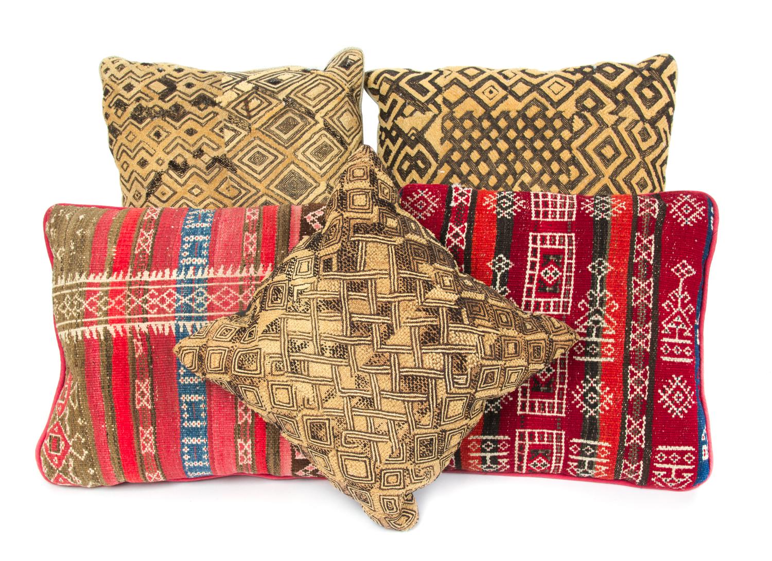 A Group of Twelve Pillows Largest: 19 1/2 x 16 1/2 inches.