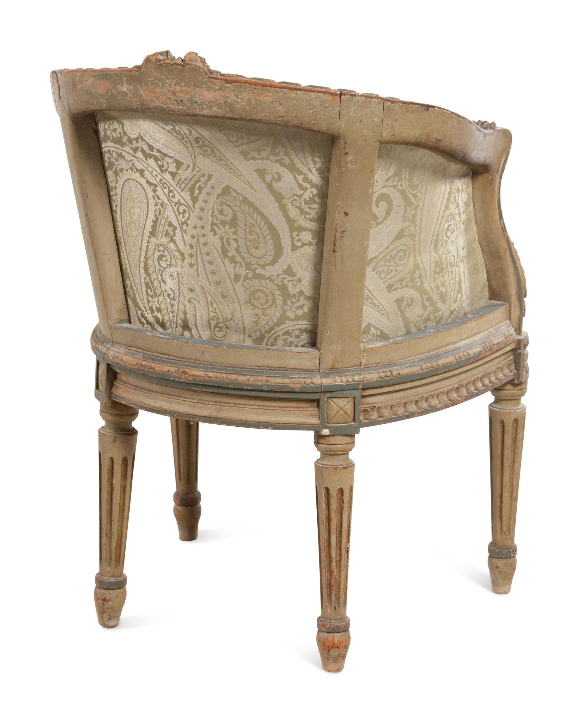 Two Louis XVI Style Painted Child's Bergères